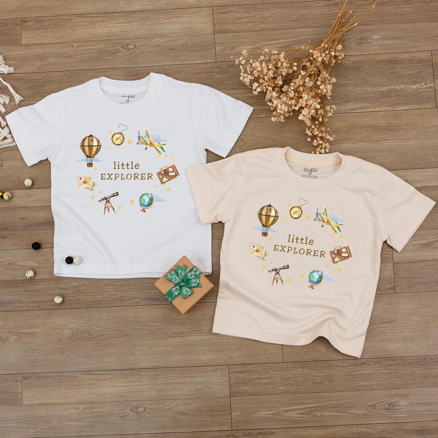 Little Explorer Baby Romper Watercolor Adventure Awaits Outfit Cute Travel Clothes Gender Neutral Gift Idea Gold Stars
