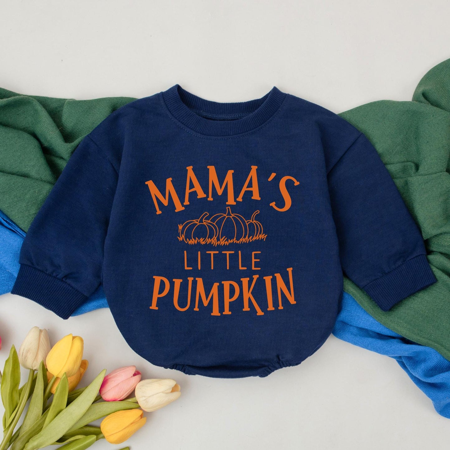 Mama's Little Pumpkin Retro Romper Baby Girl Outfit, First Thanksgiving Bodysuit Gift, Autumn Fall Clothes, Baby Shower Present