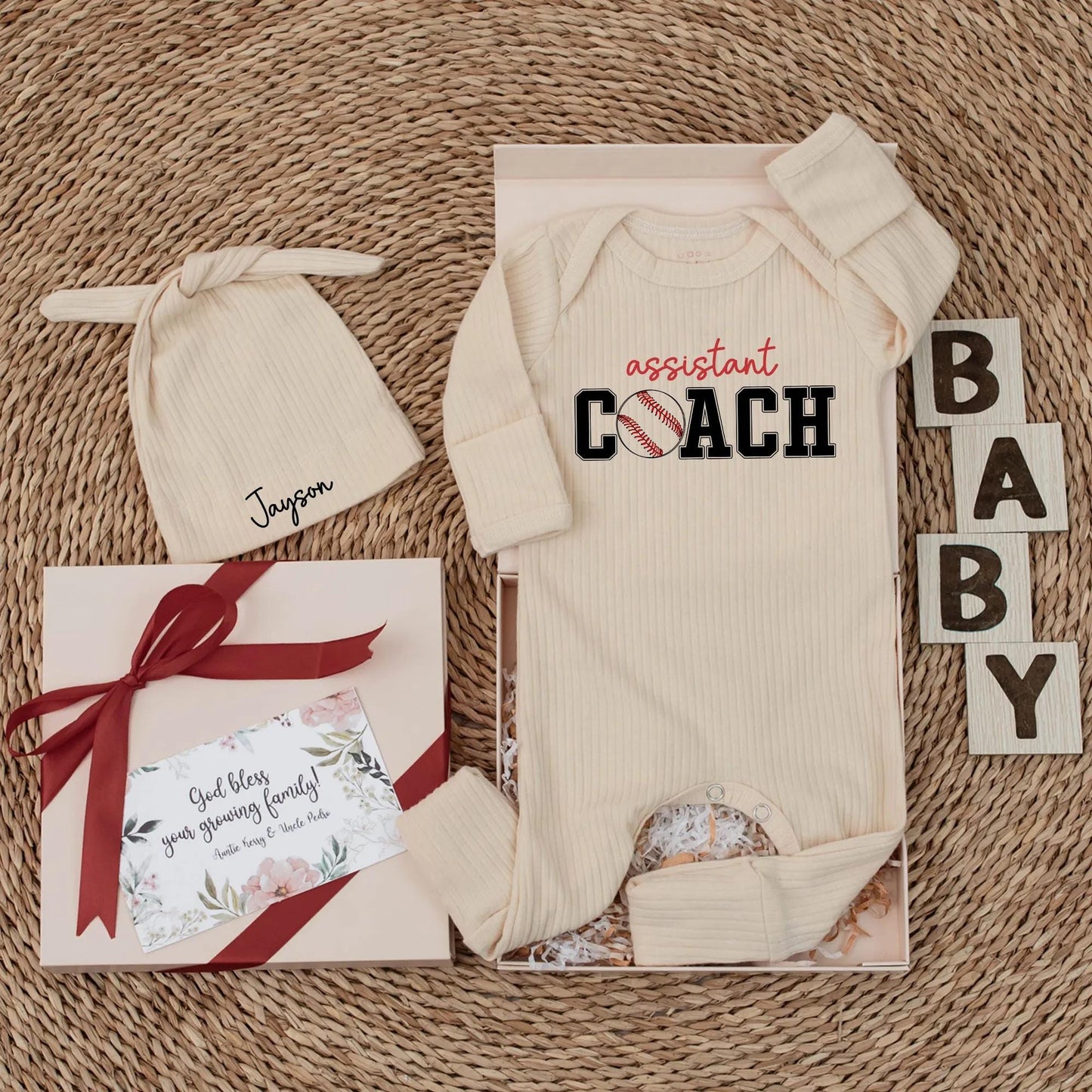 Assistant Coach Baseball Baby Bodysuit Game Day Romper Funny Newborn Gift Custom Outfit for Baby Shower