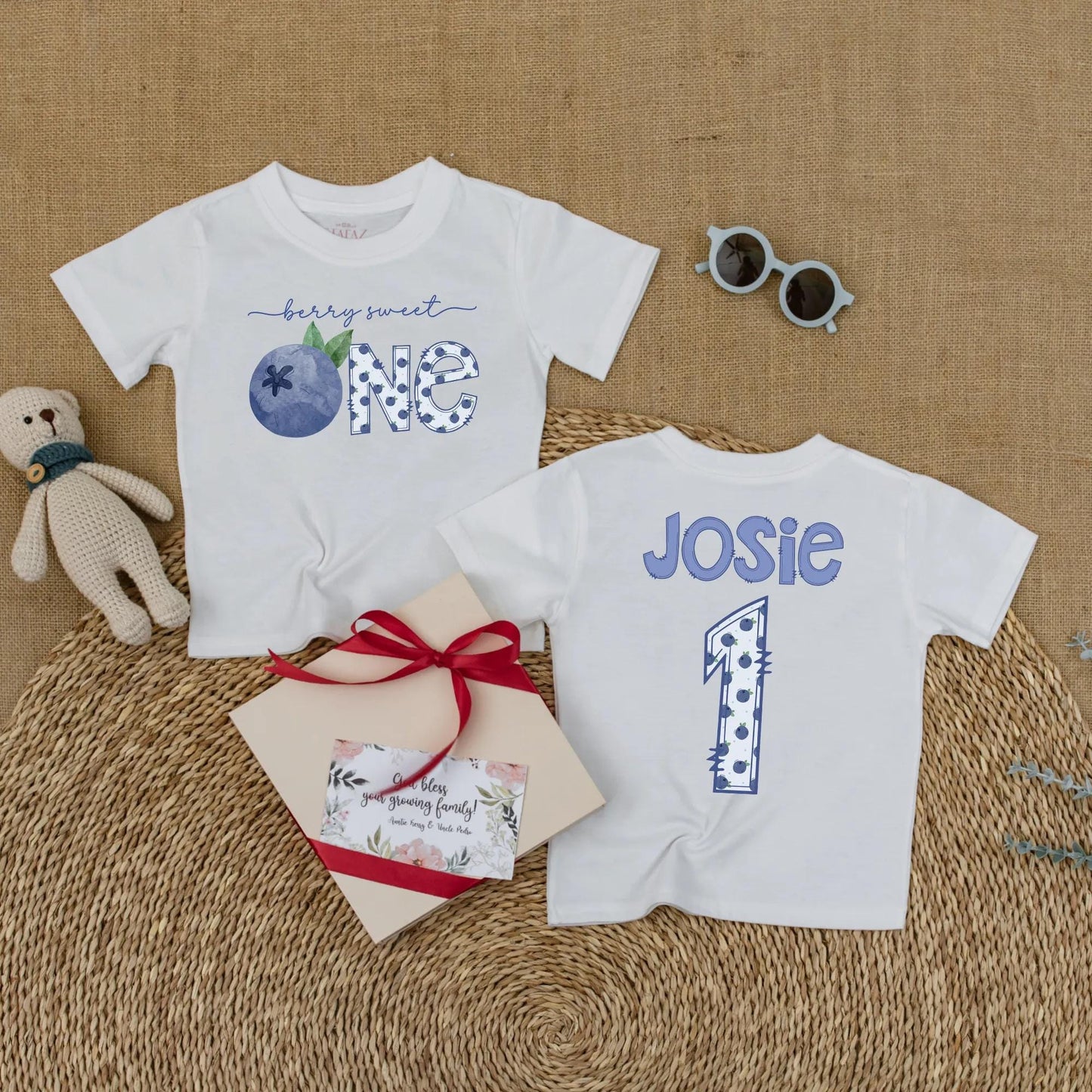 Personalized Sweet One Blueberry Baby Girl First Birthday Romper Outfit for Cake Smash Summer Party Bodysuit Gift