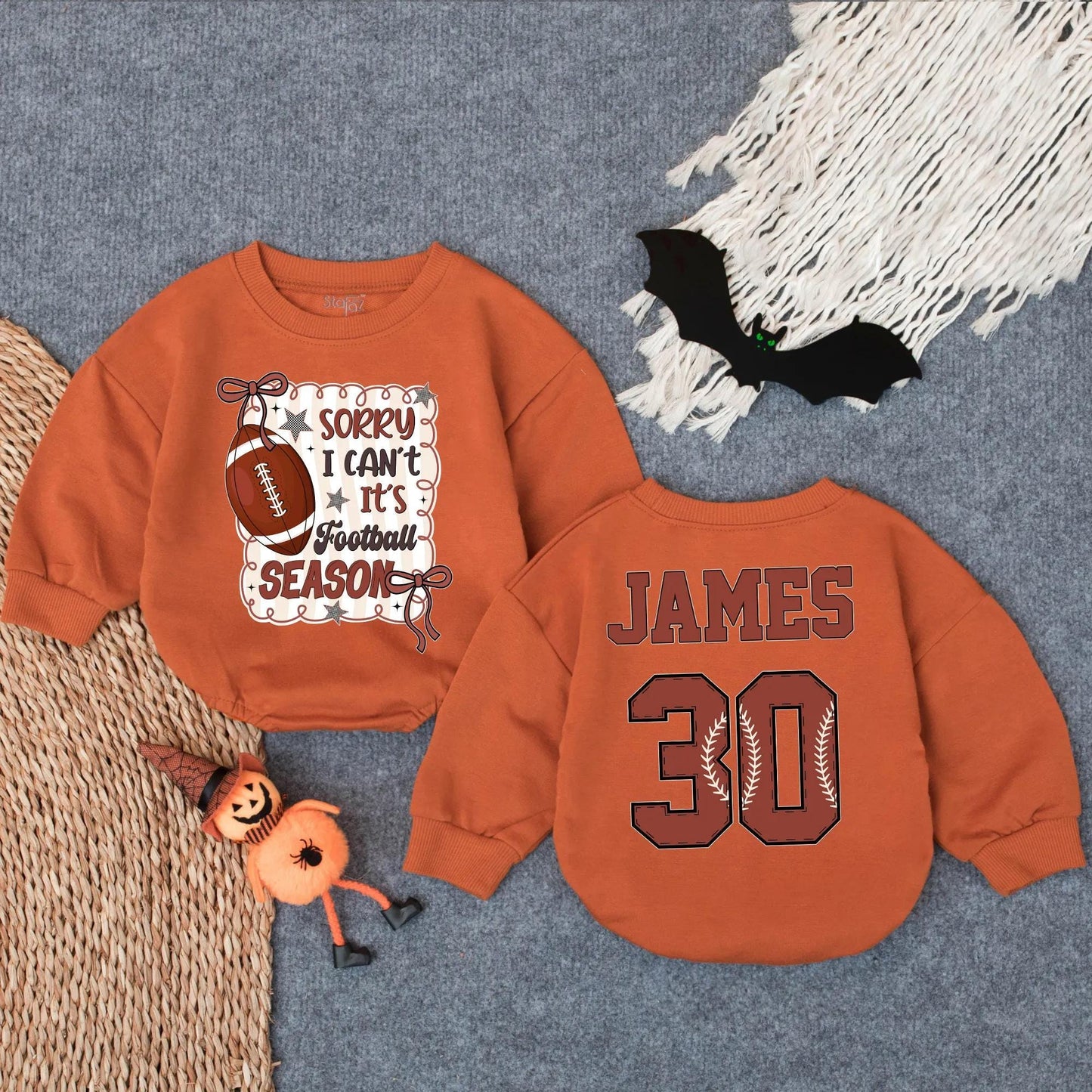 Sorry I Can't It's Football Season Baby Romper Funny Football Mom Game Day Clothes Sport Baby Outfits Adorable Football Baby Boy Clothes Baby Shower Gift