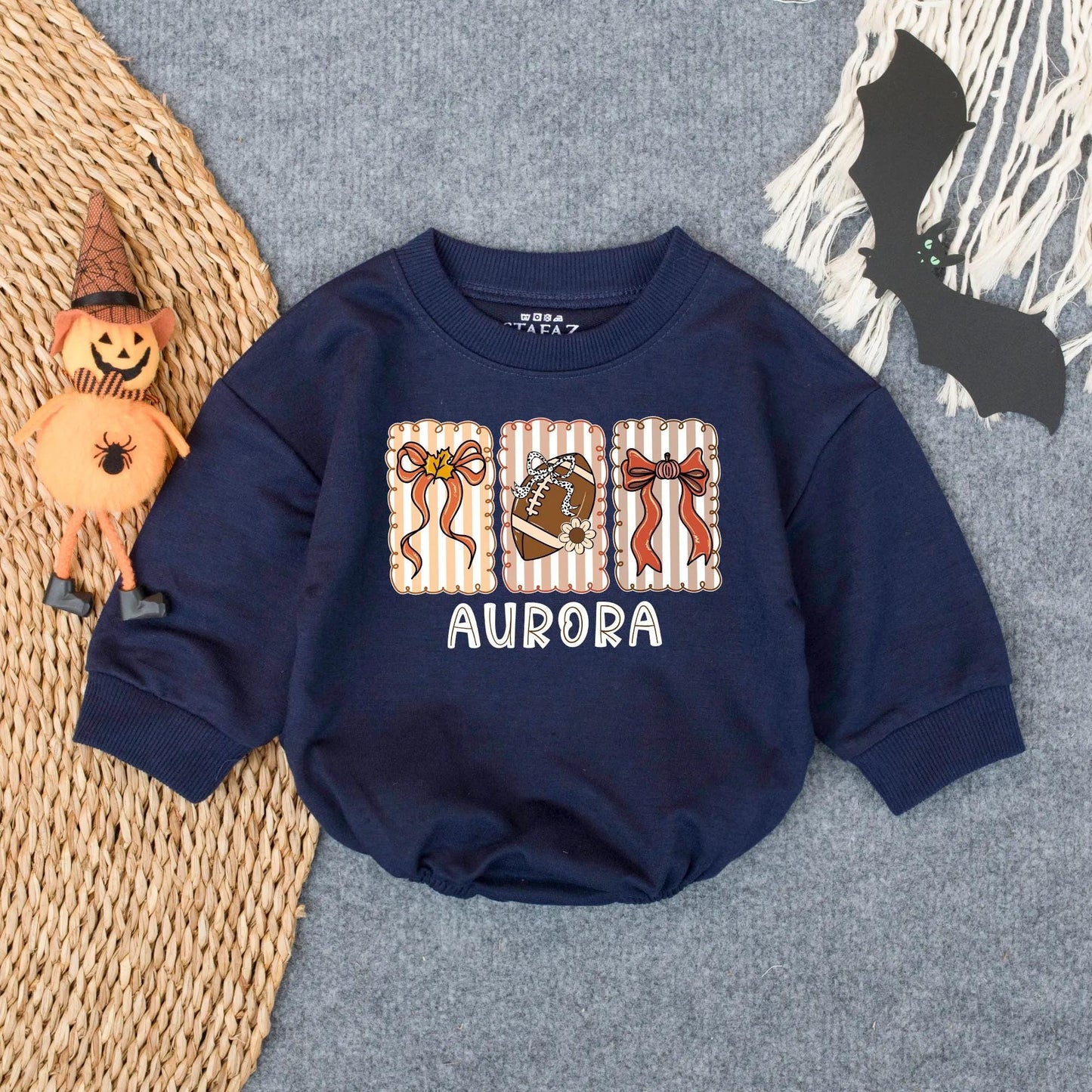 Touchdown Season Bubble Romper Cute Football Baby Outfit Oversized Game Day Bodysuit Funny Baby Clothes Cozy Sport Toddler Gift
