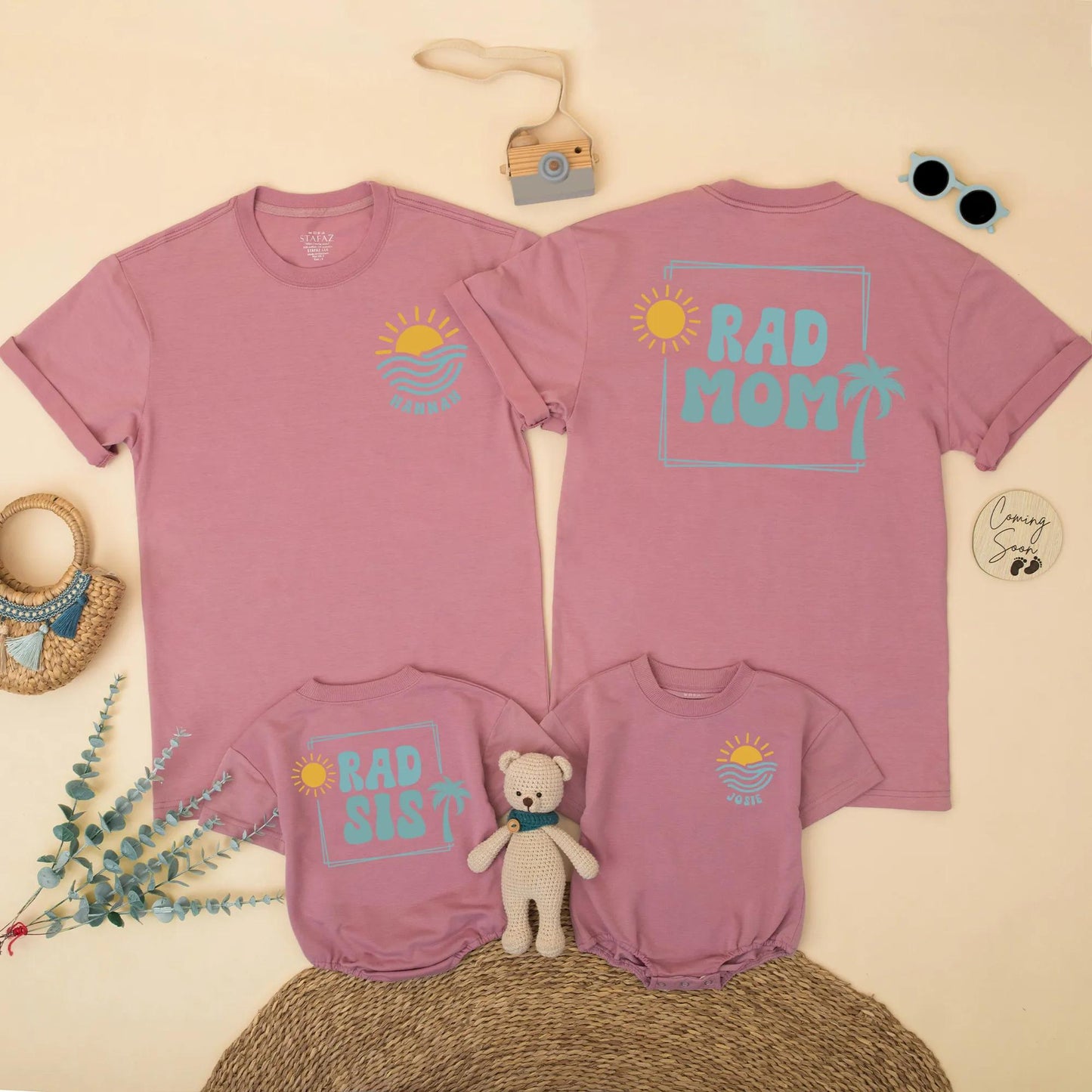 Matching The Big One Birthday Shirt, Beach Surf 1st Birthday Outfit for Baby Boy, Summer Party, Sun & Waves Design, Rad Dad