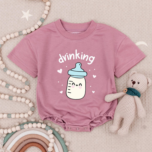 Matching Drinking Buddies Twin Bubble Romper Set Baby Boy & Girl Outfits Best Friends Twins Gift Bodysuit