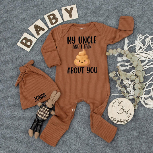 My Aunt and I Talk Shit About You Baby Bodysuit Funny Auntie Gift New Baby Clothes Newborn Outfit Shower Present