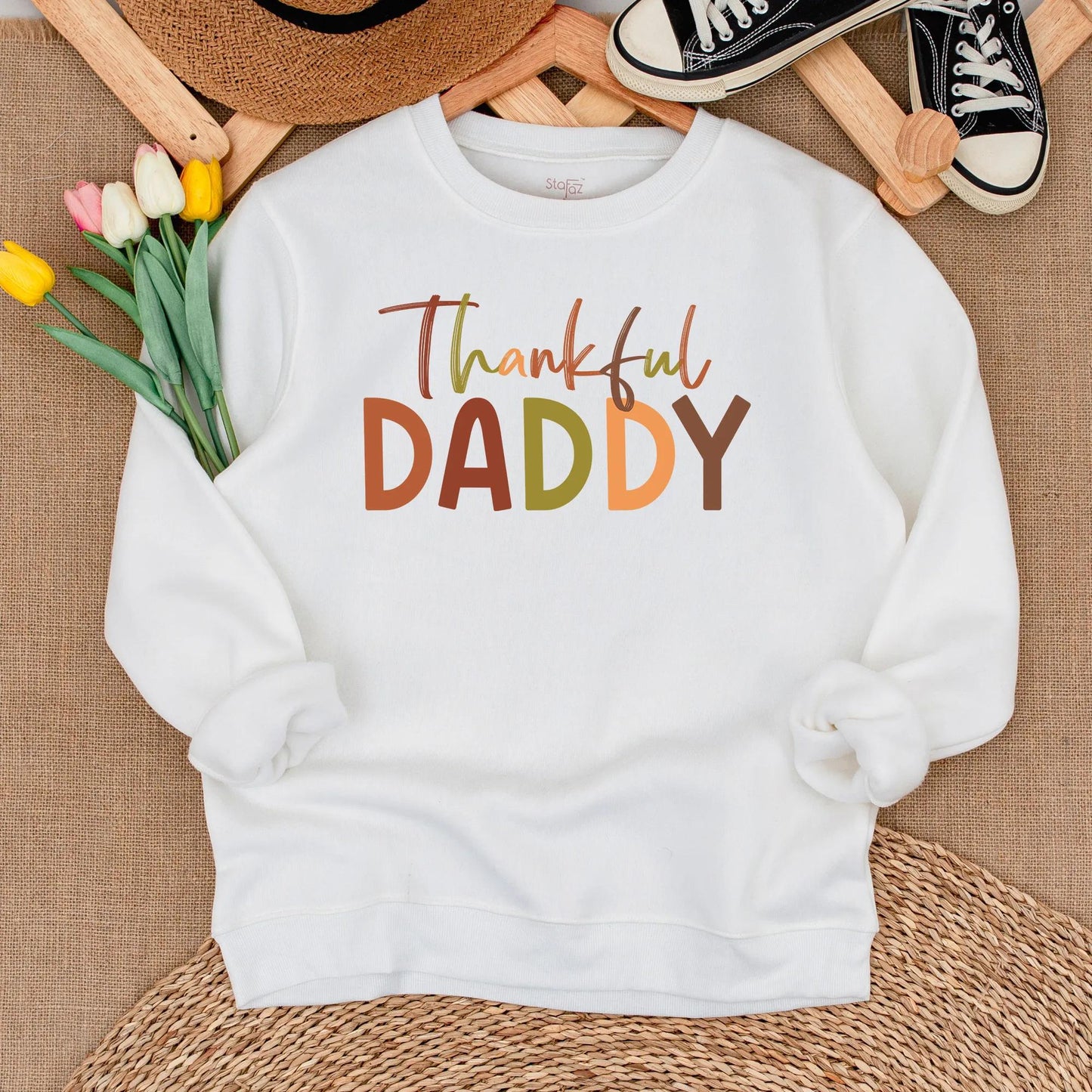 Thankful Mama Mini Babe Fall Sweatshirt Set, Thanksgiving Mommy and Me Outfit, Family Matching Sweaters, Orange Green Autumn Family Look 138 chr