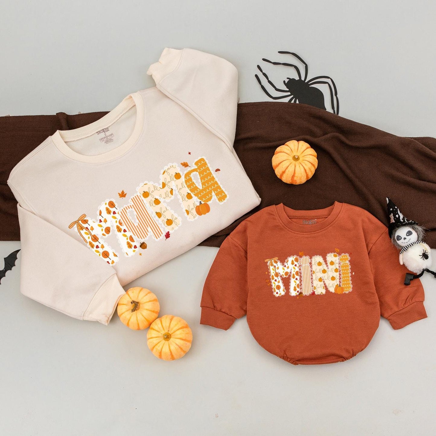 Retro Fall Family Matching Sweatshirts: Mama, Mimi & Boo! Vintage Pumpkin Outfit, Autumn Vibes, Thanksgiving Shirt - Comfy & Playful Pumpkin Season Style
