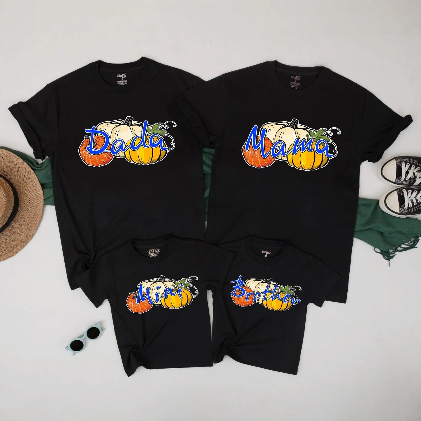 Cute Pumpkin Family Matching Shirts Mama Dada Mini Brother Fall Halloween Outfits