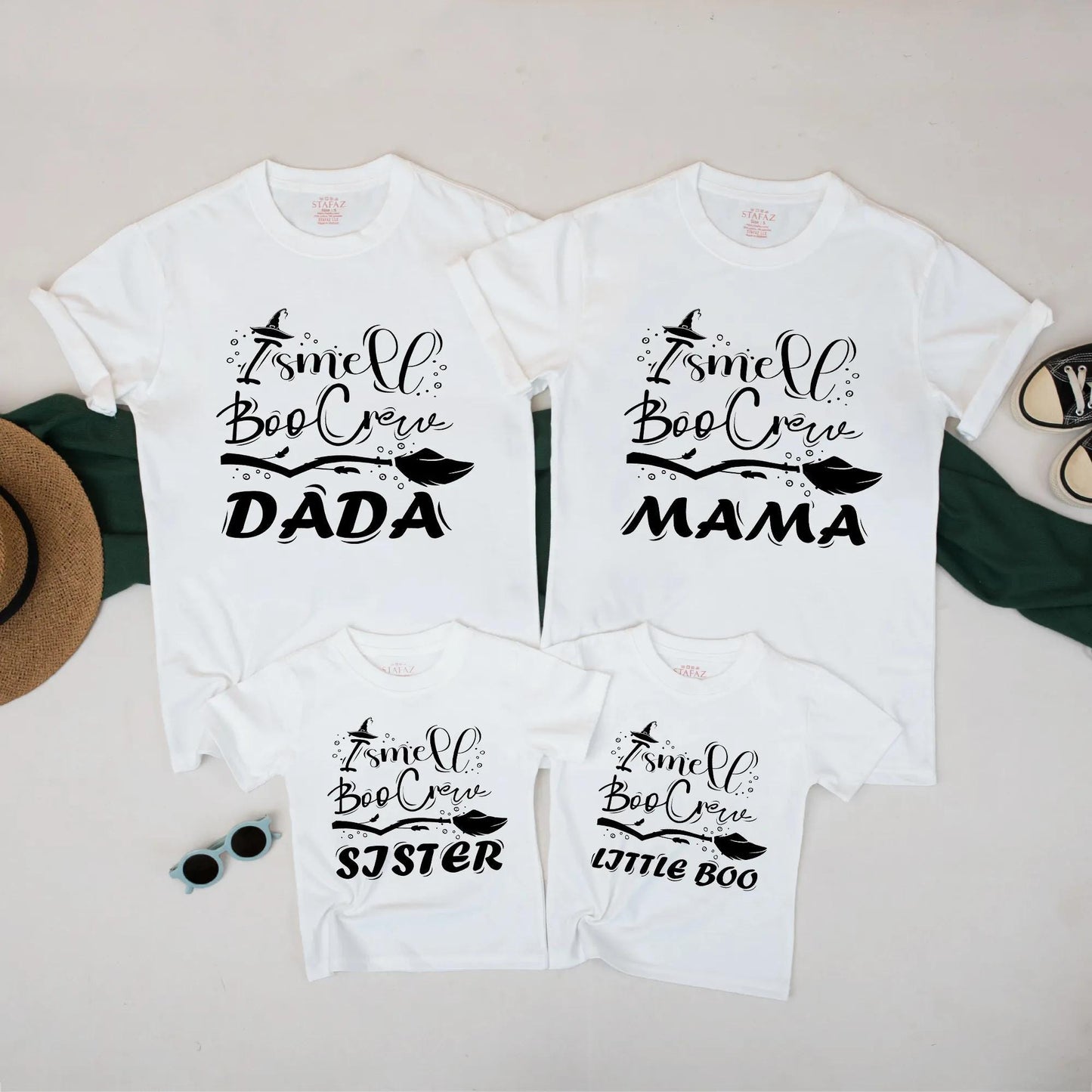 Matching Halloween Boo Crew T Shirts for Family Dad Mom Kids Baby Cute Spooky Fall Outfit Idea