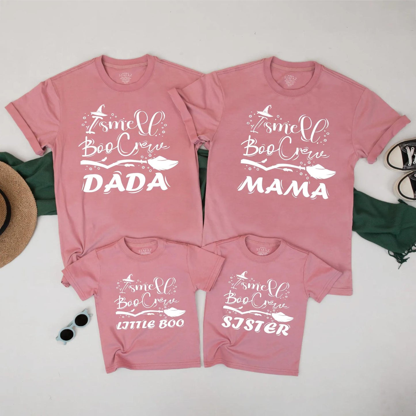 Matching Halloween Boo Crew T Shirts for Family Dad Mom Kids Baby Cute Spooky Fall Outfit Idea