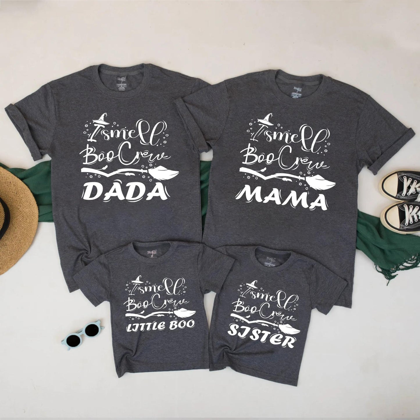 Matching Halloween Boo Crew T Shirts for Family Dad Mom Kids Baby Cute Spooky Fall Outfit Idea