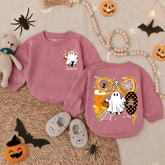 Baby Girl's Spooky Boo Halloween Romper, Custom Jessica Ghost Outfit, My First Halloween Costume, Cute & Spooky Infant Fall Clothes