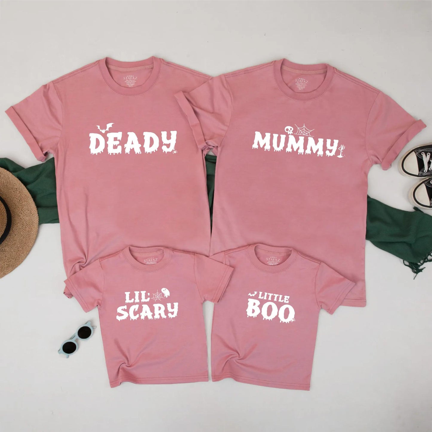 Matching Family Halloween Shirts: Spooky Cute Mummy, Ghost, & Deady Tees for a Fun Group Costume - Lil' Boo Graphic Outfits for Toddler & Baby (Cotton)