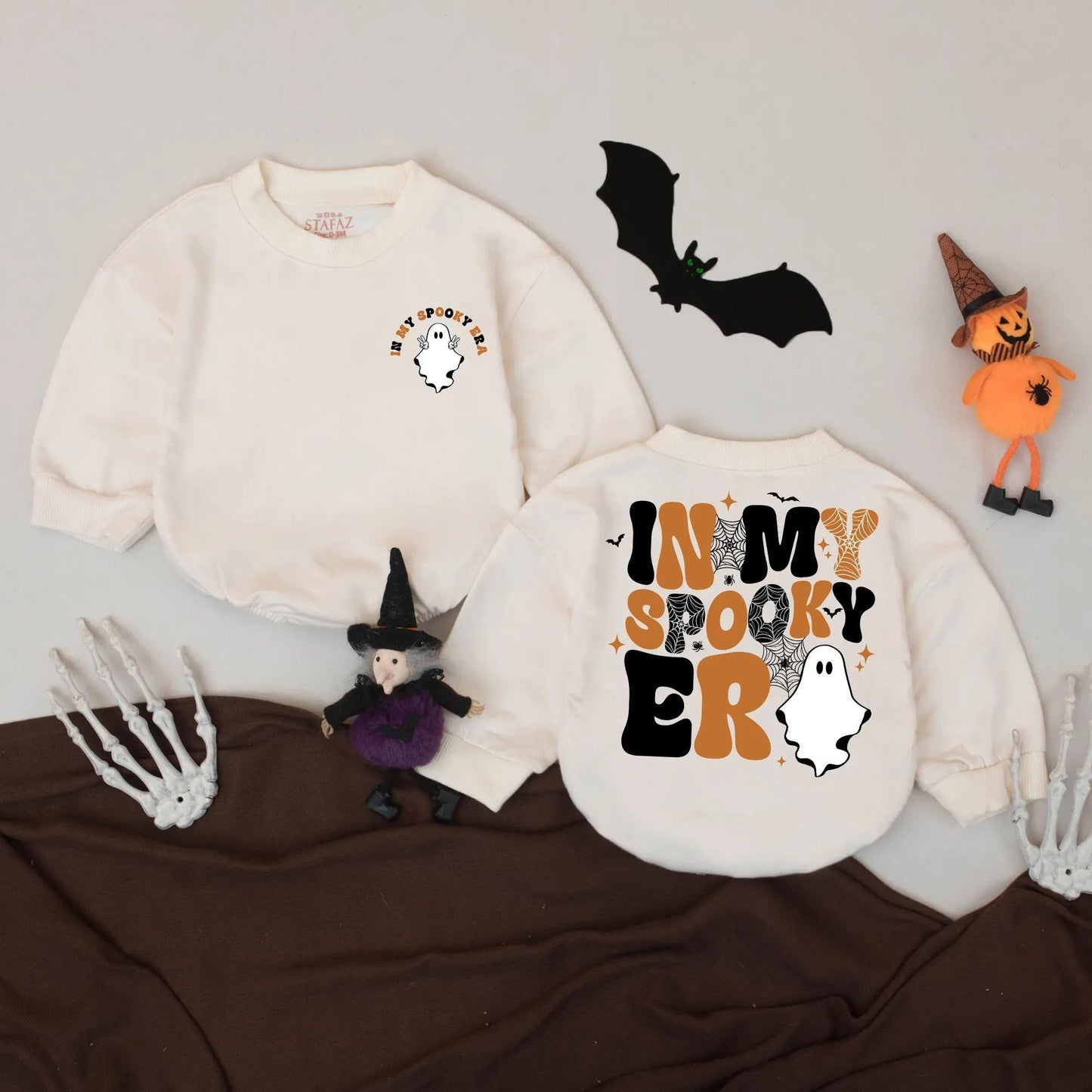 In My Spooky Era Baby Romper Retro Halloween Ghost Outfit Cute Fall Bodysuit Vintage Spooky Season Baby Shower Gift for Infants