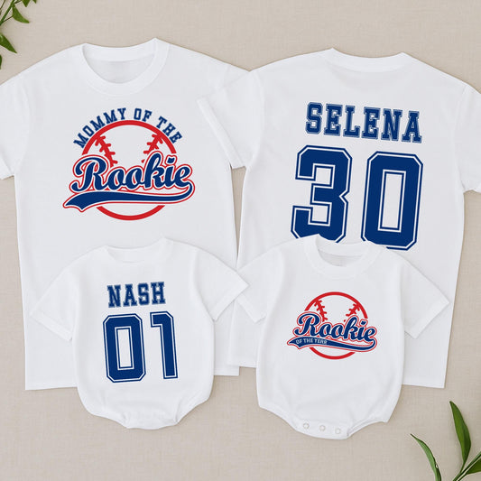 Rookie Baseball Birthday Shirt Mommy of the Rookie First Birthday Boy Baseball Mom Tee