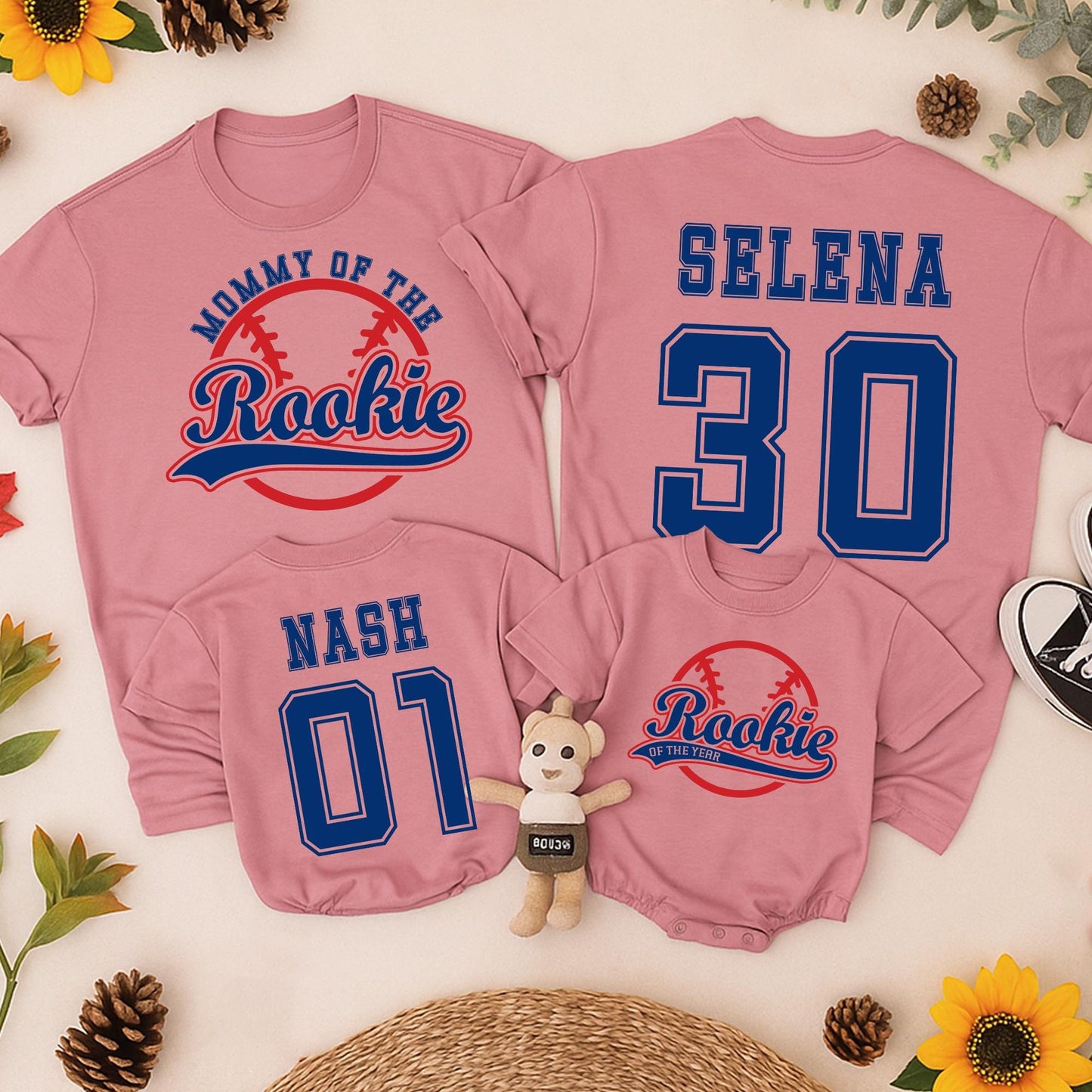Rookie Baseball Birthday Shirt Mommy of the Rookie First Birthday Boy Baseball Mom Tee