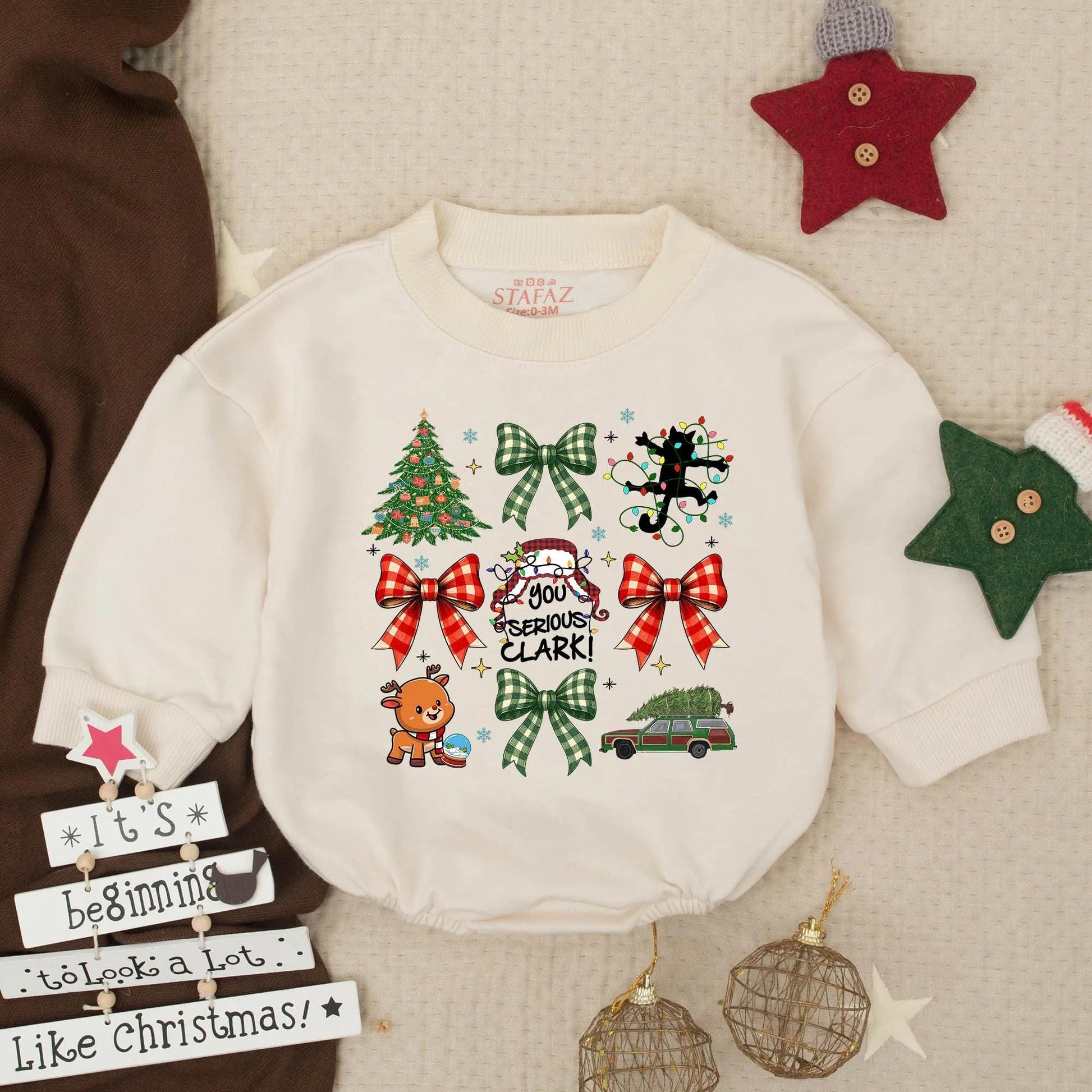 Christmas Baby Outfit! Red Truck Newborn Bubble Romper, Holiday Reindeer & Tree Design, First Christmas Toddler Clothes, Xmas Gift, Baby Shower