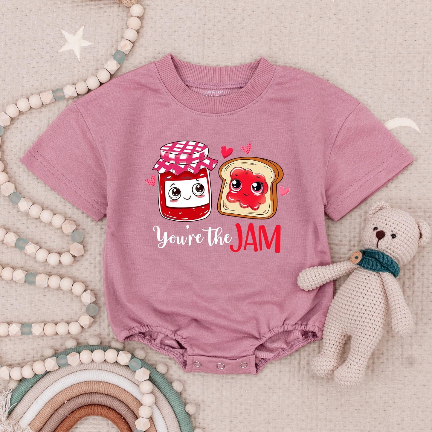You're the Jam to My Toast Twin Rompers: Cute Matching Baby Outfits, Playful Cartoon Food Design for Sibling Photo Shoot, Unique Twins Announcement Gift