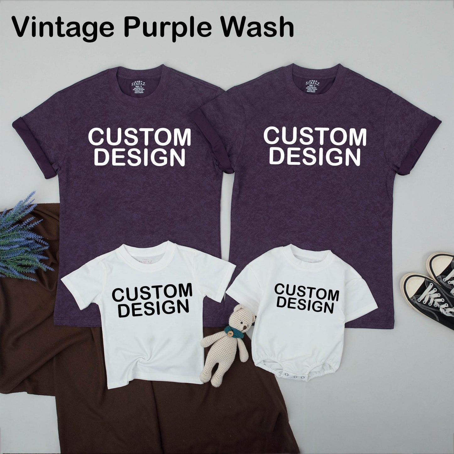 Personalized Kids T-Shirt for Toddler Youth with Your Own Design or Text Black Bold 'CUSTOM DESIGN' Print Made to Order Birthday School Gift Comfortable