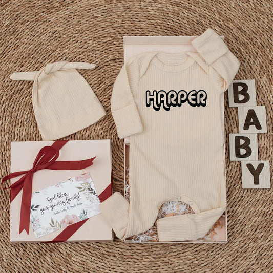 Jackson Bodysuit Retro Baby Name Outfit Newborn Clothes Baby Shower Gift Coming Home Style Vintage Font