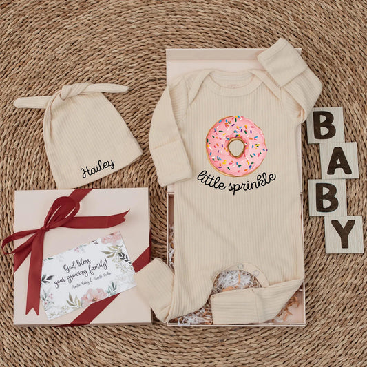 Little Sprinkle Baby Bodysuit, Cute Donut Outfit, Newborn Gift, Baby Girl Clothes, Sweet Baby Shower Gift, Funny Food Baby Clothes