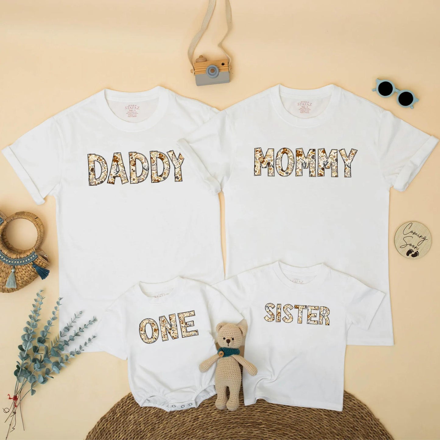 Custom Let's Pawty Puppy Birthday Matching Family Shirts Dog Themed Paw Print Mommy Daddy Brother One Boy First Birthday Party Celebration Gift
