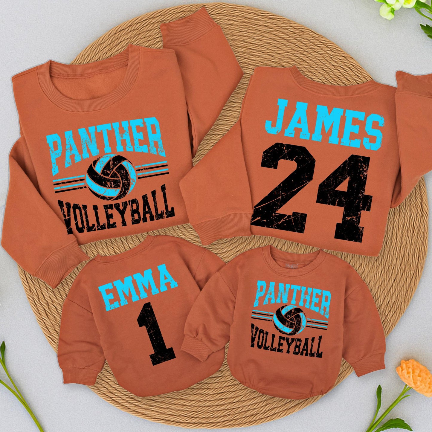 Wildcats Volleyball Mom Sweatshirt Custom Name Number, Game Day Sports Team Sweater Personalized High School Volleyball Fan Gift Yellow Black Design