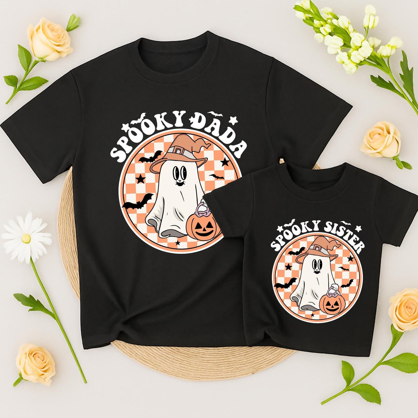 Spooky One Birthday T-Shirt Mommy and Me Matching Family Halloween 1st Birthday Outfit Spooky Mama Dude Tee