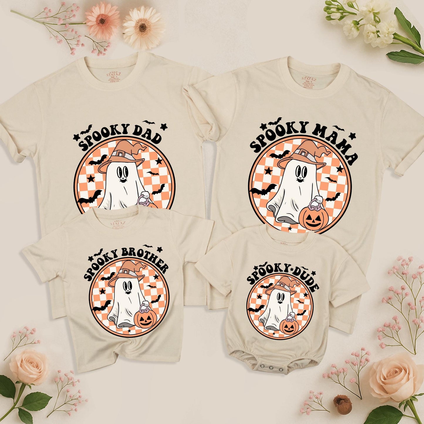 Spooky One Birthday T-Shirt Mommy and Me Matching Family Halloween 1st Birthday Outfit Spooky Mama Dude Tee