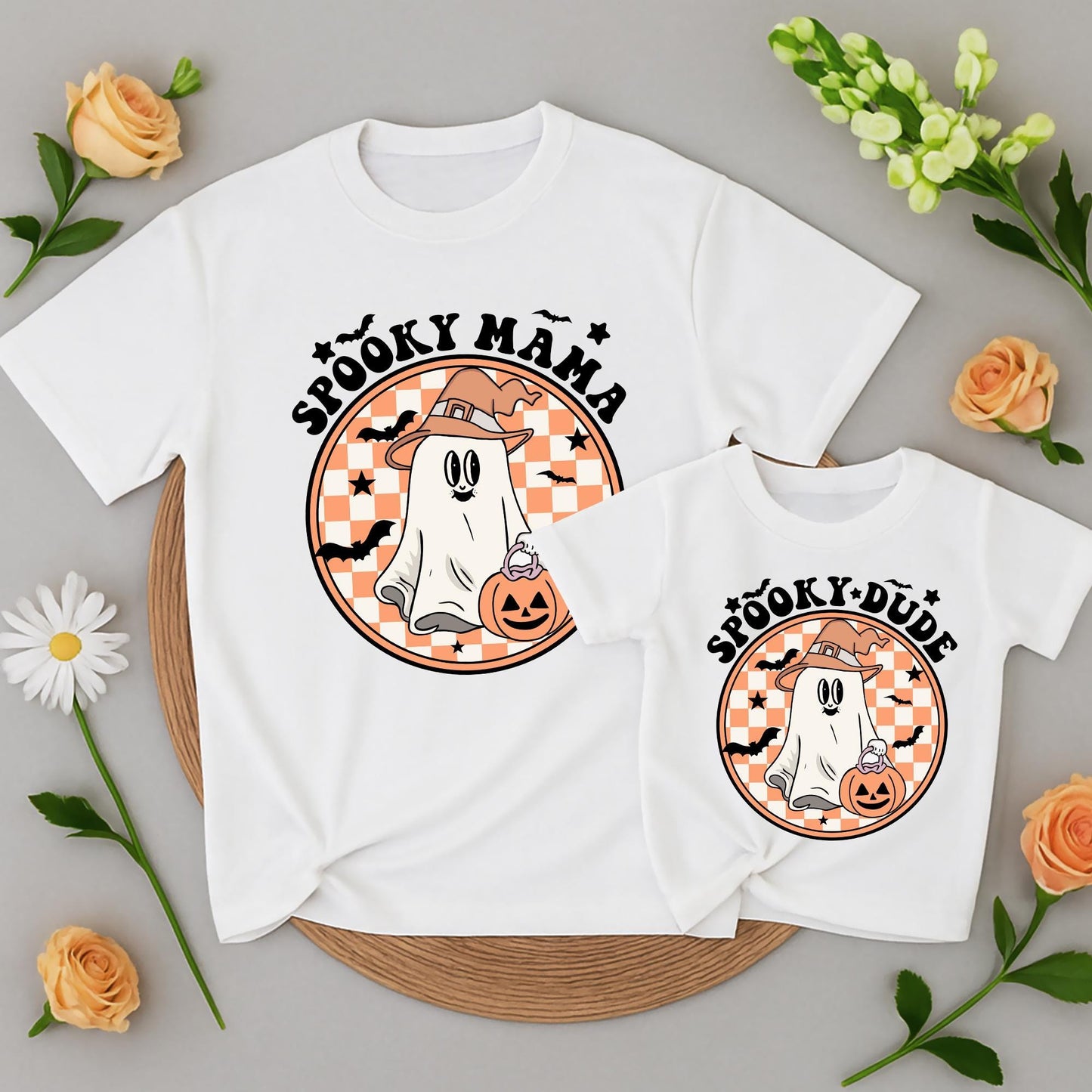 Spooky One Birthday T-Shirt Mommy and Me Matching Family Halloween 1st Birthday Outfit Spooky Mama Dude Tee