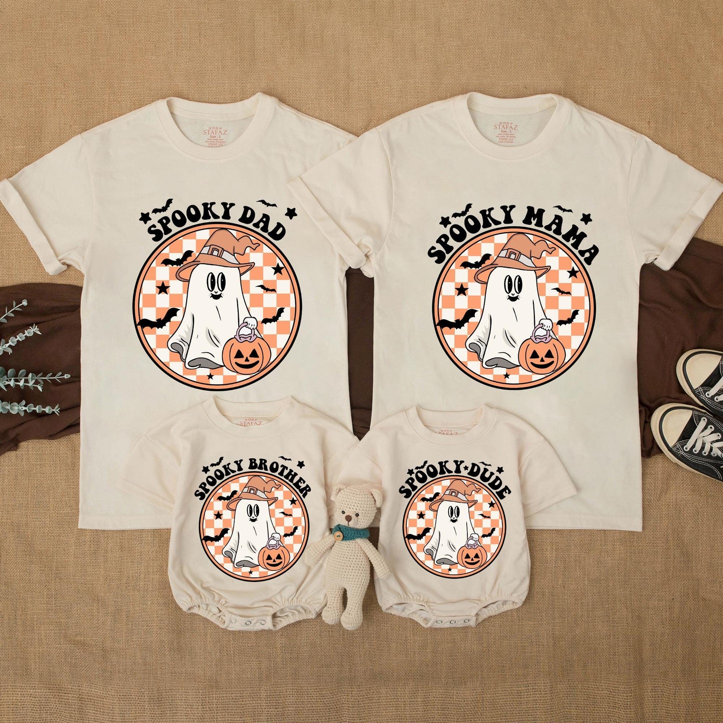 Spooky One Birthday T-Shirt Mommy and Me Matching Family Halloween 1st Birthday Outfit Spooky Mama Dude Tee