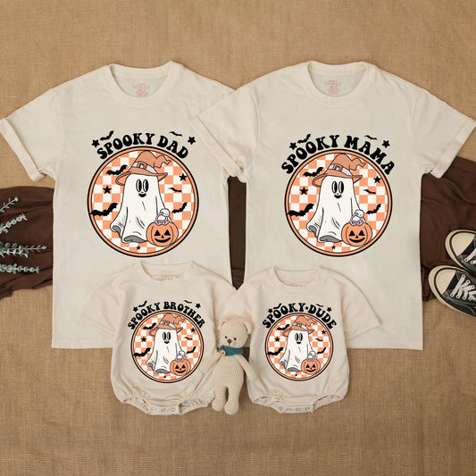 Spooky One Birthday T-Shirt Mommy and Me Matching Family Halloween 1st Birthday Outfit Spooky Mama Dude Tee