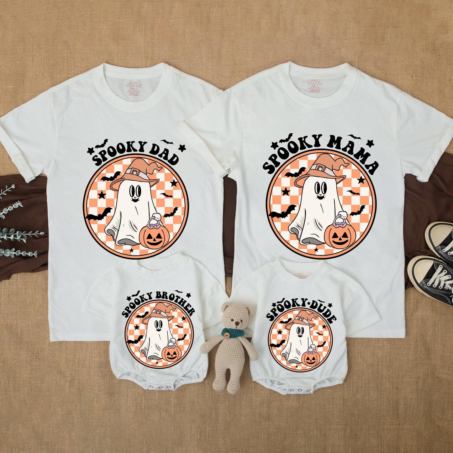 Spooky One Birthday T-Shirt Mommy and Me Matching Family Halloween 1st Birthday Outfit Spooky Mama Dude Tee