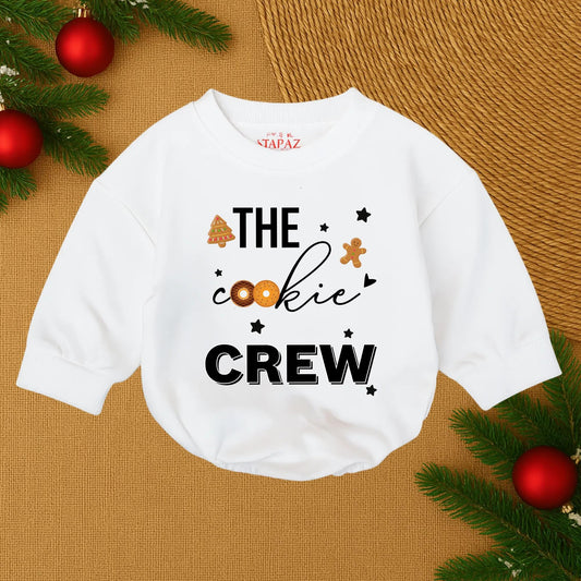 Cookie Crew Christmas Romper Baby Outfit Gingerbread Tree Design Cute Holiday Bodysuit Infant Festive Clothes Gift