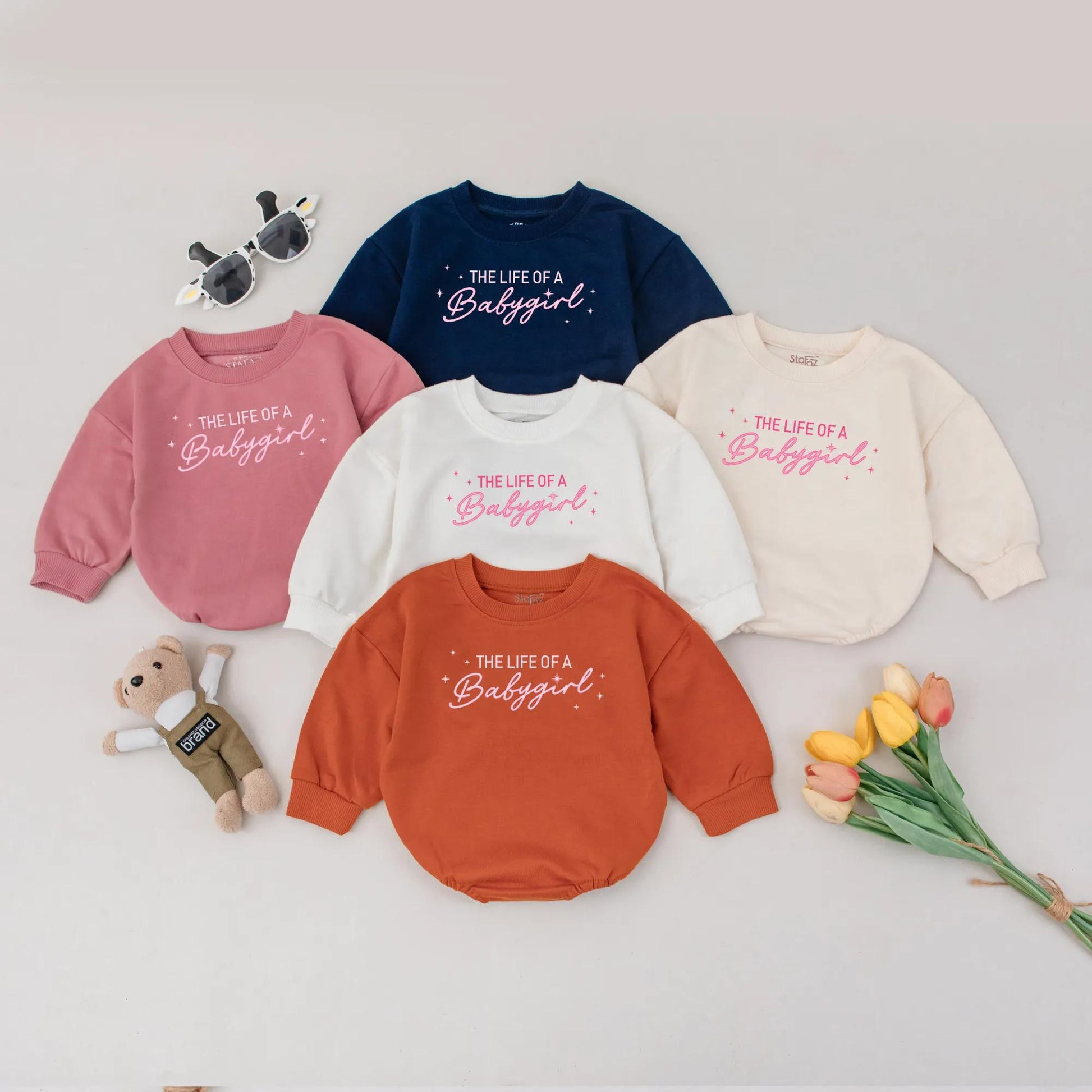 The Life of a Babygirl Romper Starburst Design, Newborn Bodysuit, Coming Home Outfit, Baby Shower Gift, Pregnancy Reveal, Soft Baby Clothes 139