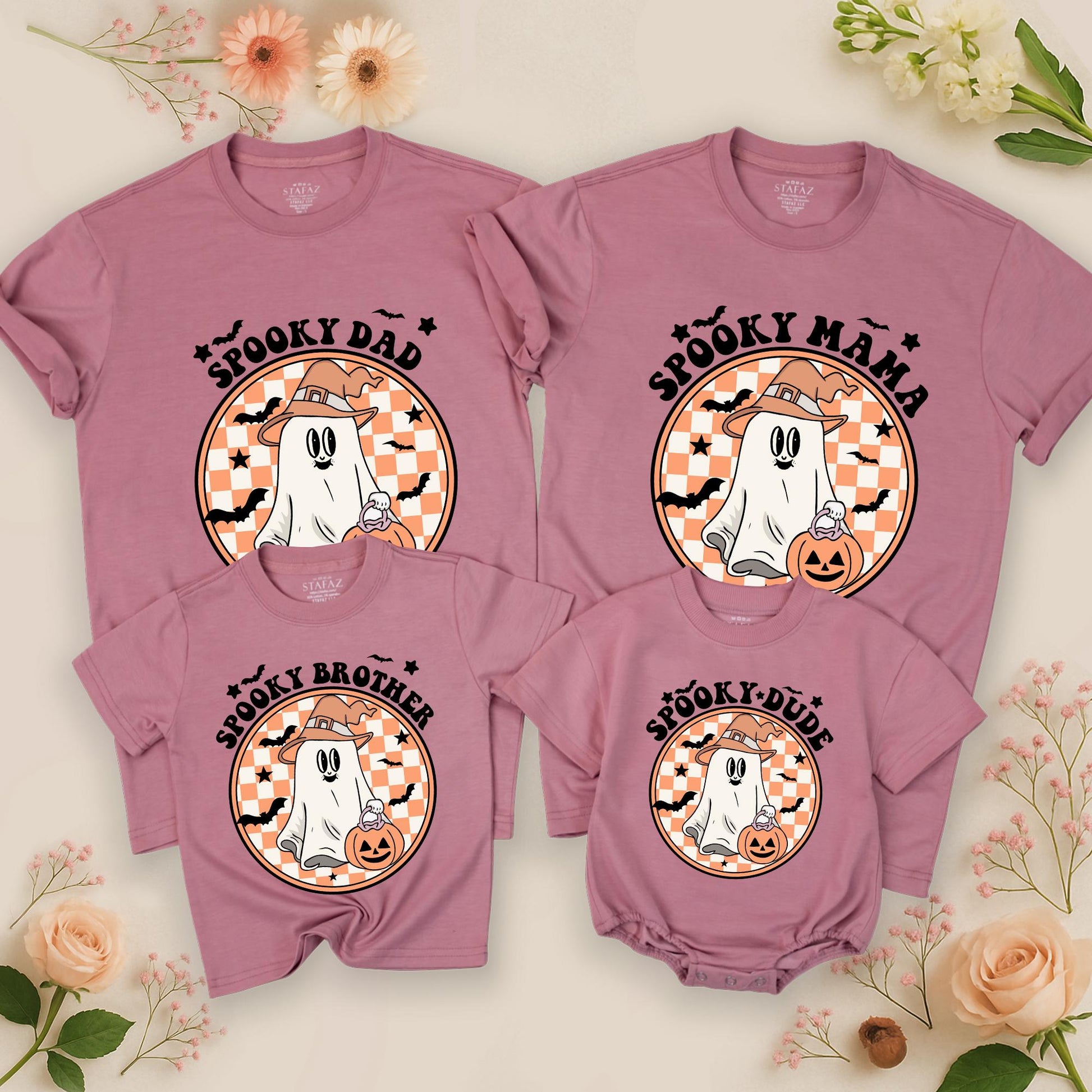 Spooky One Birthday T-Shirt Mommy and Me Matching Family Halloween 1st Birthday Outfit Spooky Mama Dude Tee