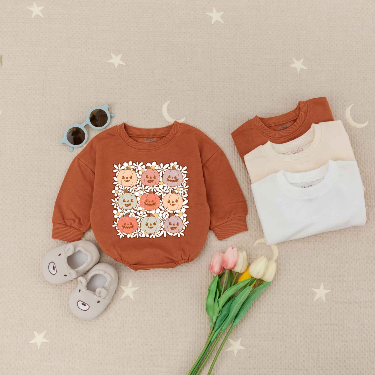 Cute Autumn-themed Baby Bodysuit - Trendy First Thanksgiving Romper