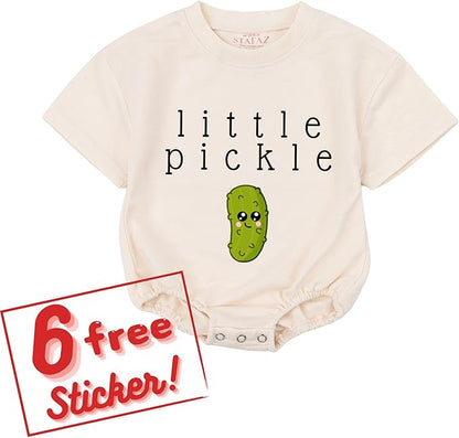 Adorable Lil' Pickle Romper - Vegan Bodysuit for Infants, Perfect Shower Gift