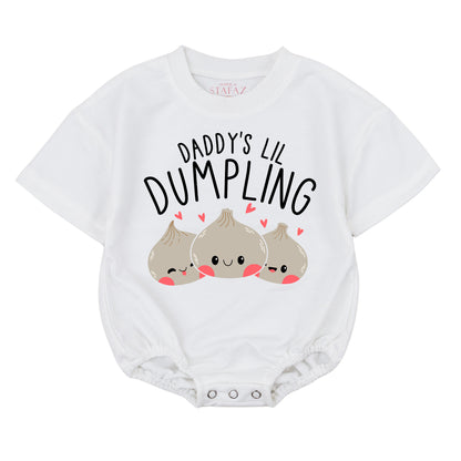 Daddy's Little Dimsum - Cute Bao Dumpling Romper, Ideal Baby Shower Gift