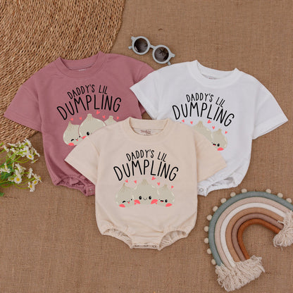 Daddy's Little Dimsum - Cute Bao Dumpling Romper, Ideal Baby Shower Gift