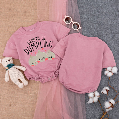 Daddy's Little Dimsum - Cute Bao Dumpling Romper, Ideal Baby Shower Gift