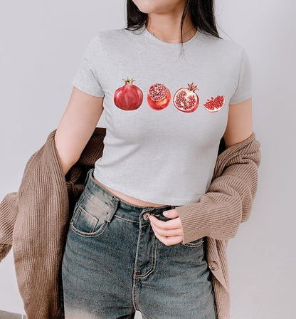 Vintage Fruit Graphic Tops - Cute Summer Tees for Girls and Teens