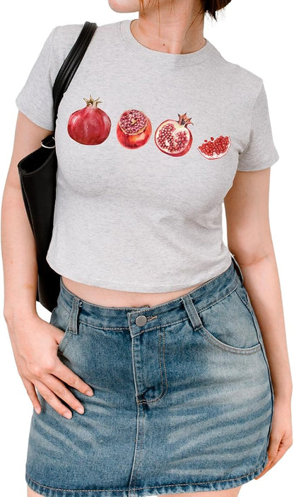 Vintage Fruit Graphic Tops - Cute Summer Tees for Girls and Teens