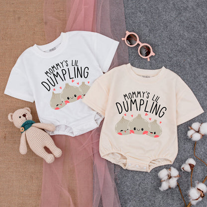 Infant's Cute Dumpling Romper - Perfect Dimsum-Inspired Baby Shower Gift