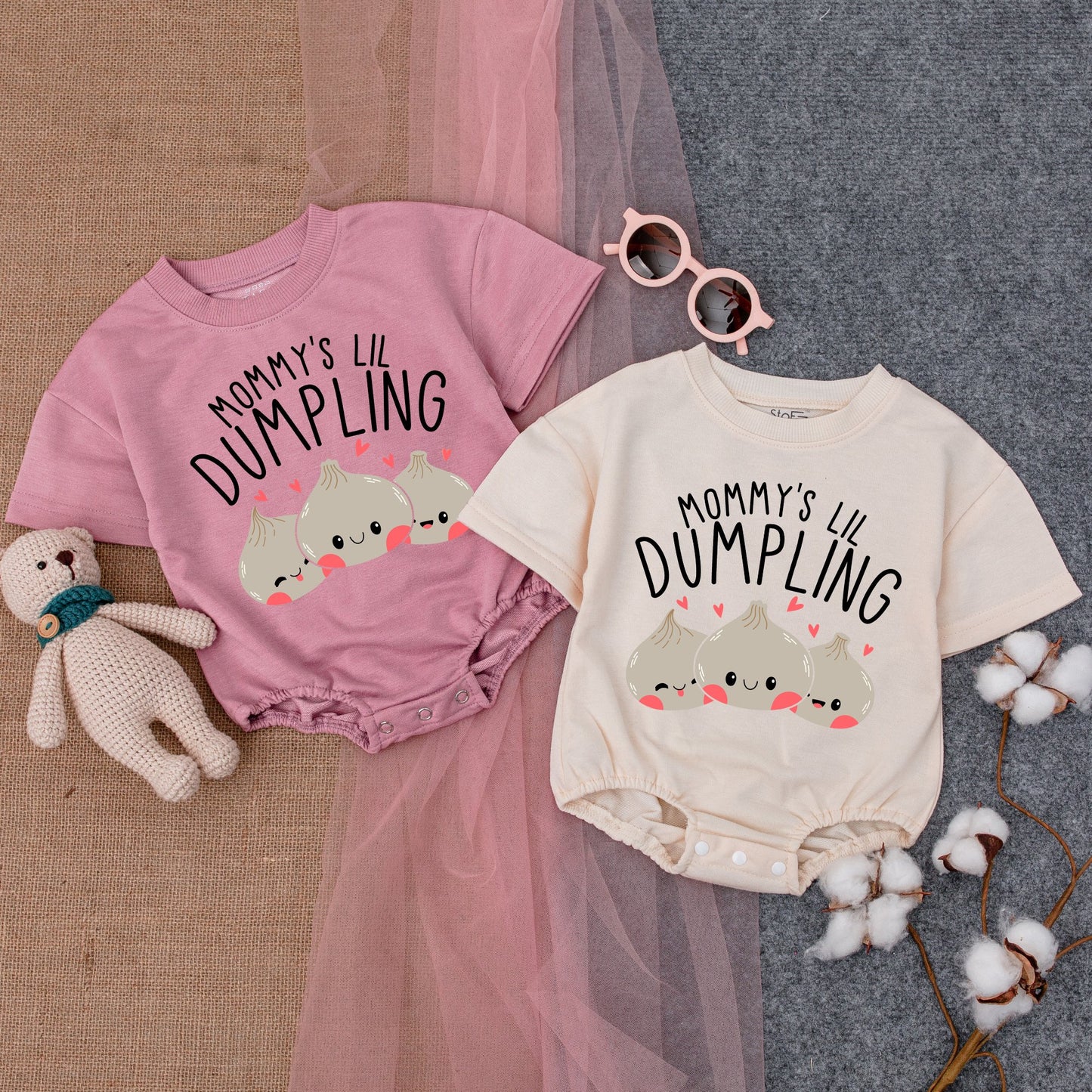 Infant's Cute Dumpling Romper - Perfect Dimsum-Inspired Baby Shower Gift