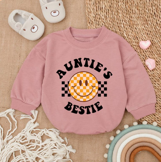 Auntie's Bestie Baby Romper: Newborn Outfit, Perfect Baby Shower Gift