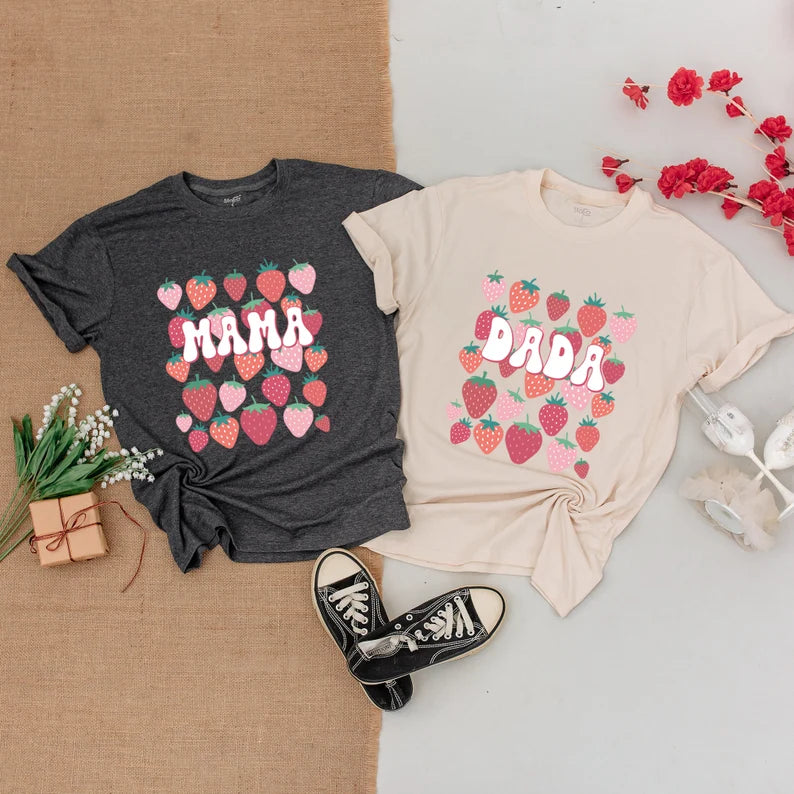 Berry Sweet 1st Bday: Cute Matching Shirts for Mom, Dad, and Birthday Girl