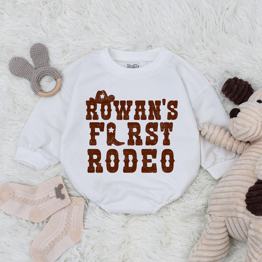 My First Rodeo: 1st Birthday Bodysuit for Boys, Rodeo Party Outfit, Baby Gift