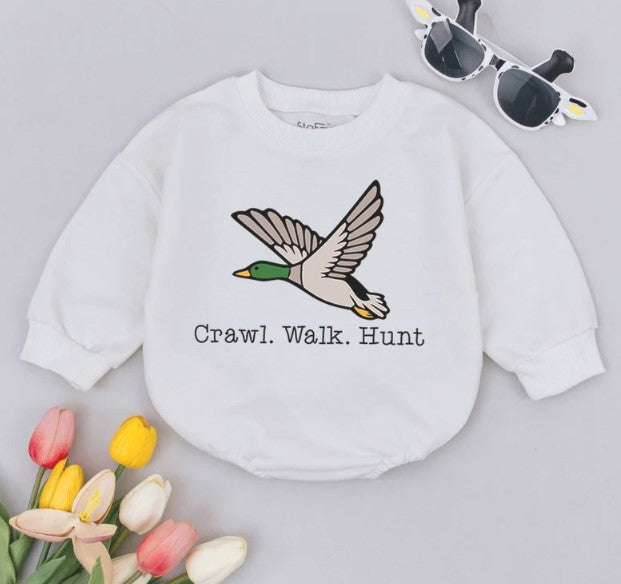 Comfy Baby Romper for Little Hunters, Duck Hunting Theme, Perfect Gift!