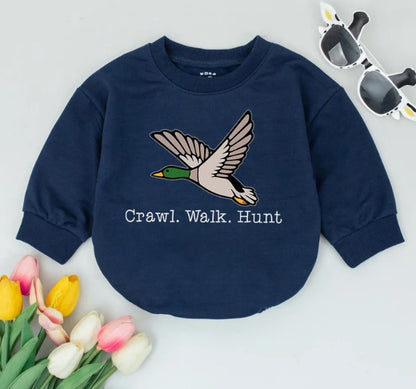 Comfy Baby Romper for Little Hunters, Duck Hunting Theme, Perfect Gift!